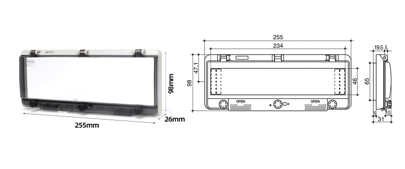 Tapa de ventana impermeable sin fondo de 13 plazas-