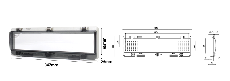 Tapa de ventana impermeable sin fondo de 16 plazas-