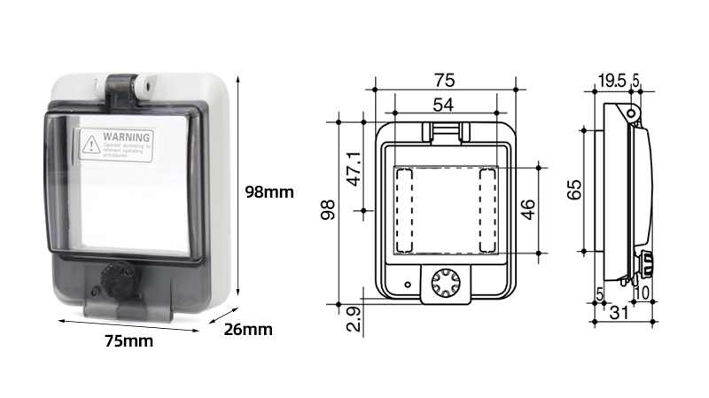 Tapa de ventana impermeable sin fondo de 3 plazas-