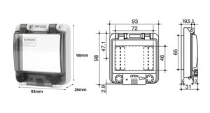 Tapa de ventana impermeable de 4 plazas sin fondo