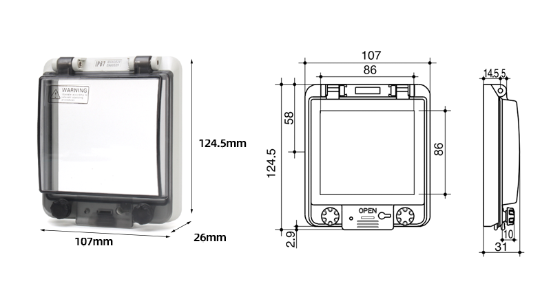 Tapa de ventana impermeable sin fondo de 5 plazas-