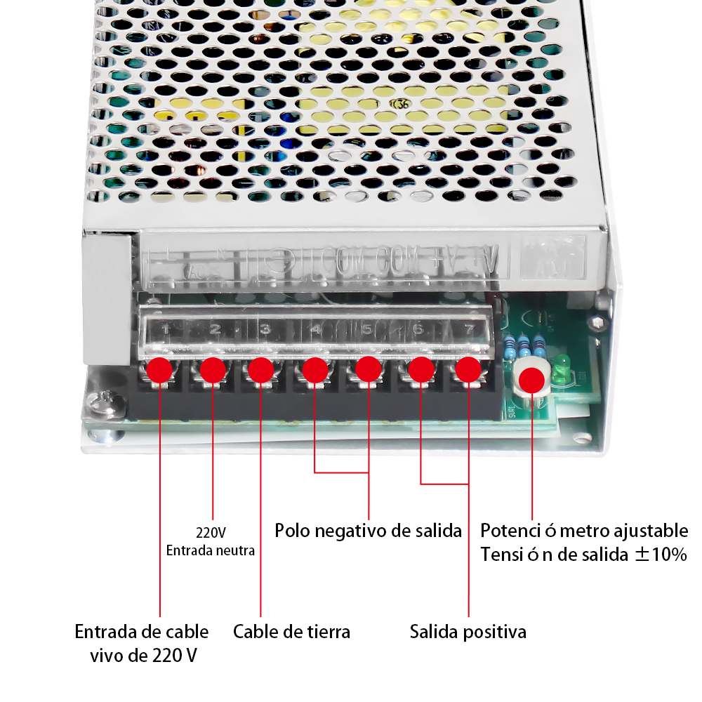 Diagrama de cableado S - 100 de la fuente de alimentación del interruptor de la serie S de la marca phltd-