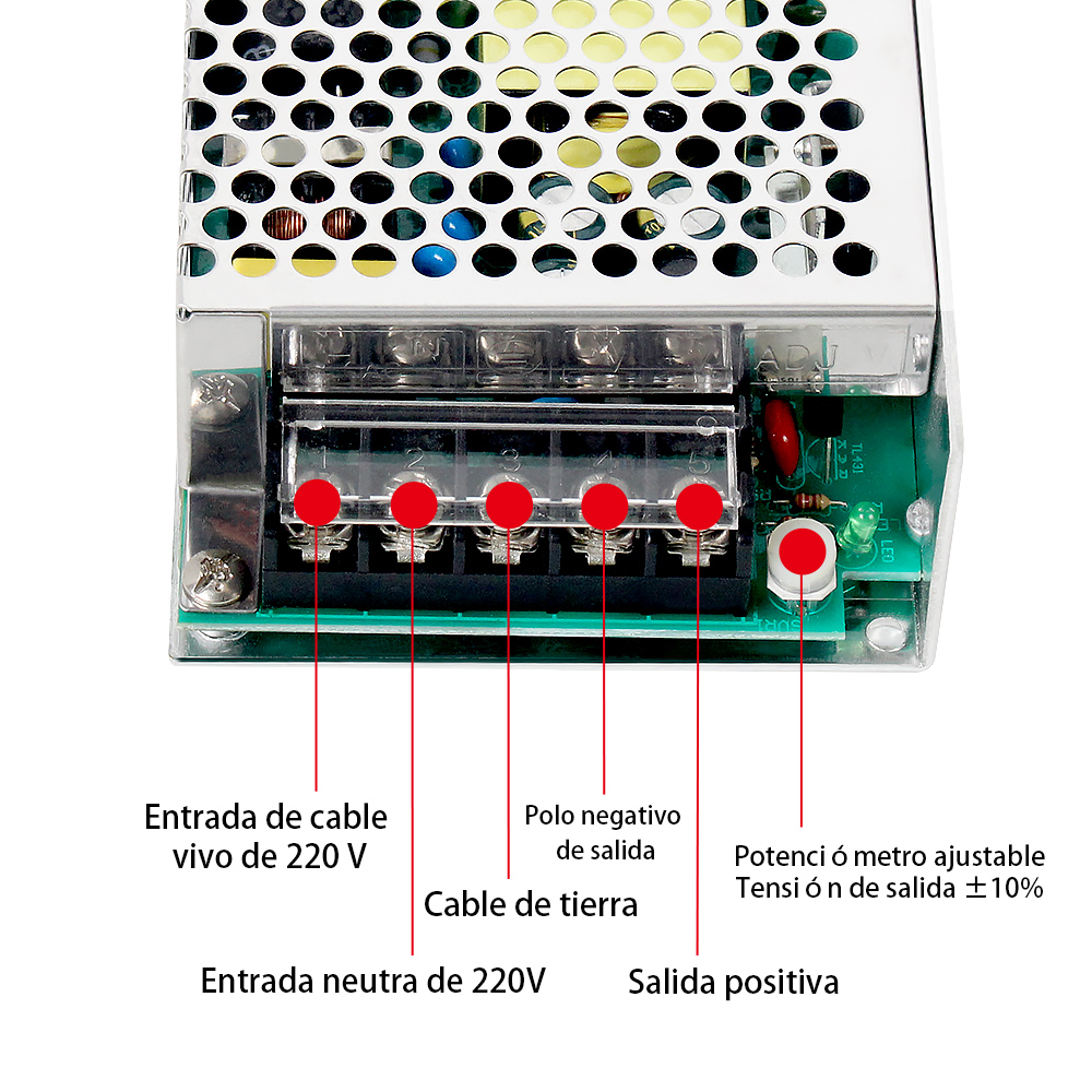 Diagrama de cableado de la fuente de alimentación del interruptor de la serie phltd ms-