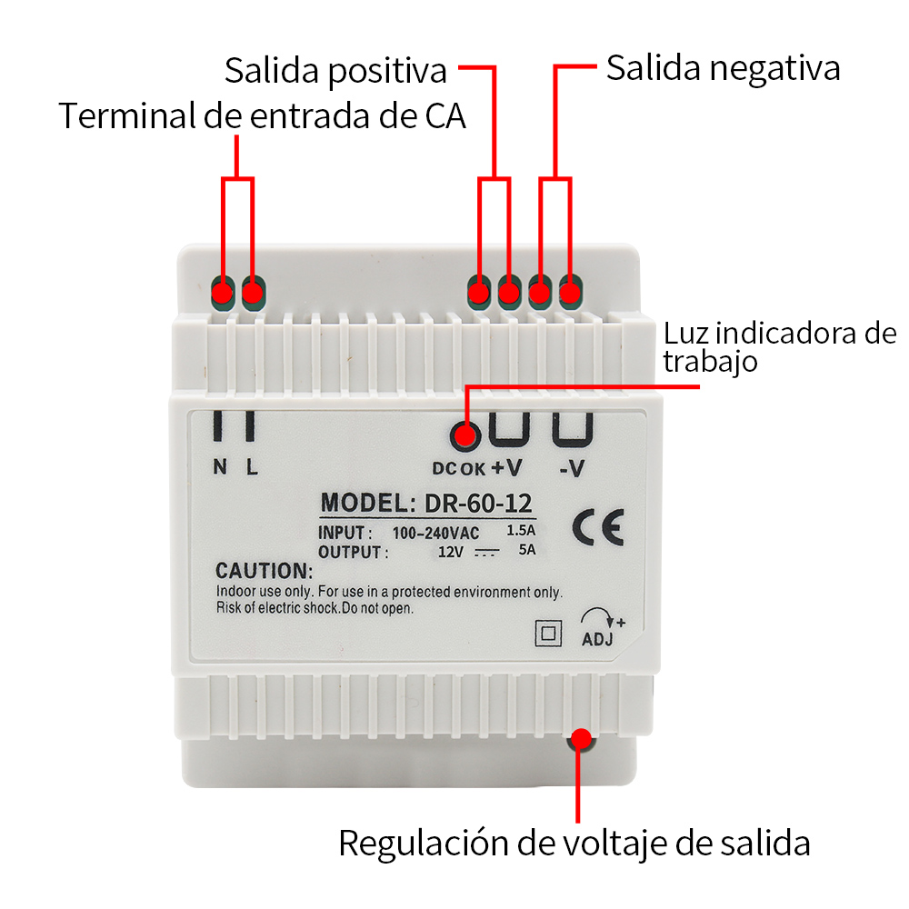 Ejemplo de diagrama de cableado de la serie Dr de la fuente de alimentación del interruptor de pista phltd-