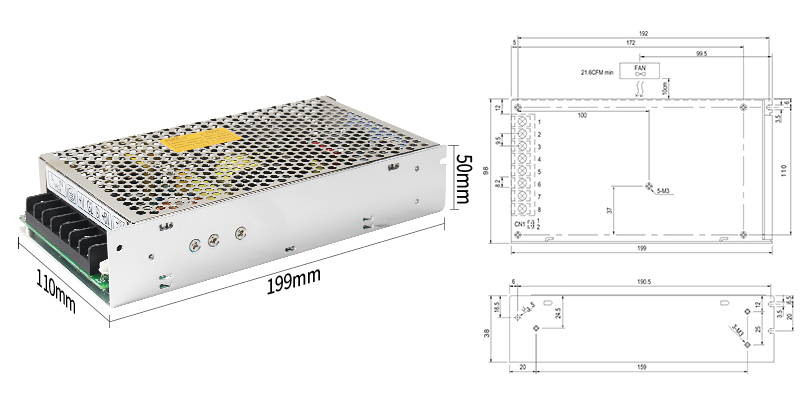 Fuente de alimentación de conmutación de la serie D de doble Grupo phltd tipo D - 120-