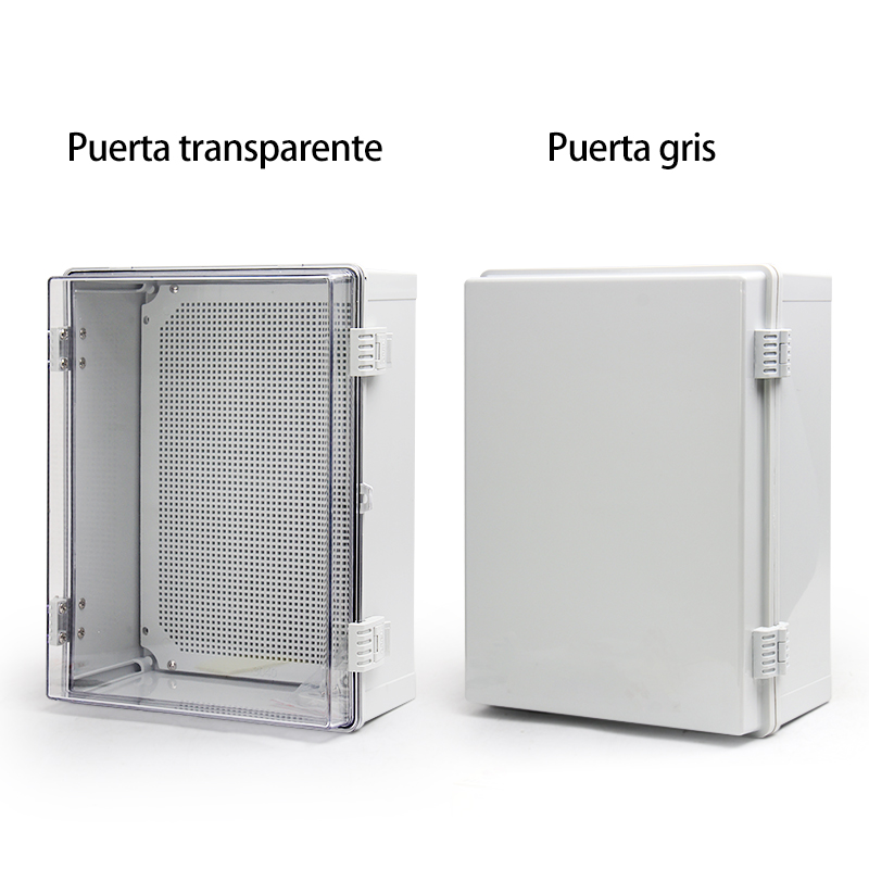 La Caja básica de la Caja de distribución impermeable al aire libre phltd tiene botones de plástico transparentes y grises opcionales.-