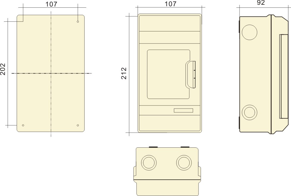 Phltd ip66 protección contra la lluvia al aire libre PC ignífuga caja de distribución abierta, caja de protección del interruptor de aire, mapa de tamaño de la Caja de circuito PC - 4-