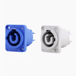  Enchufe de alimentación impermeable de tres núcleos PHLTD para sonido escénico e iluminación, 20A azul y blanco