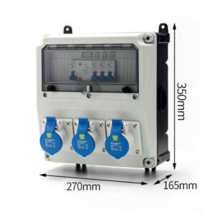 Enchufe industrial de 5phltd, caja de distribución de empalme, 3p 16a, con protección contra fugas de electricidad y tamaño de la caja de interruptor de aire de 350x270x165 mm