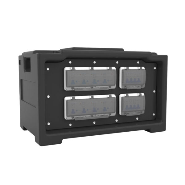 Caja de distribución de iluminación de escenario PHLTD, equipo de sonido para escenario, con 4 interruptores independientes y ventanas estancas