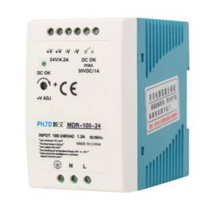 Fuente de alimentación del interruptor de la serie de guía phltd MDR 100W DC 12v 24v 48v-