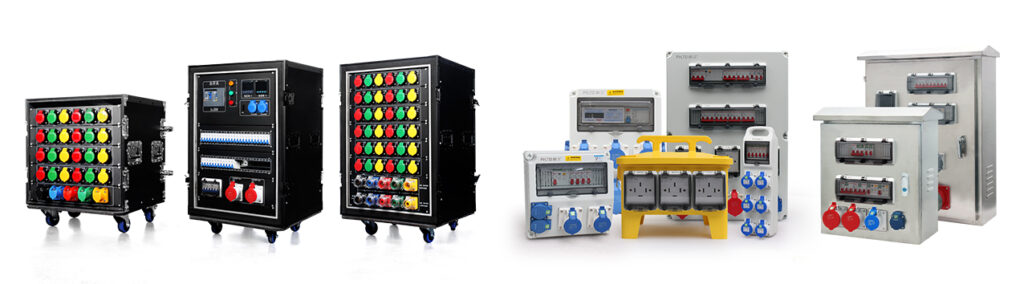 Caja de enchufe de distribución de energía escénica-
