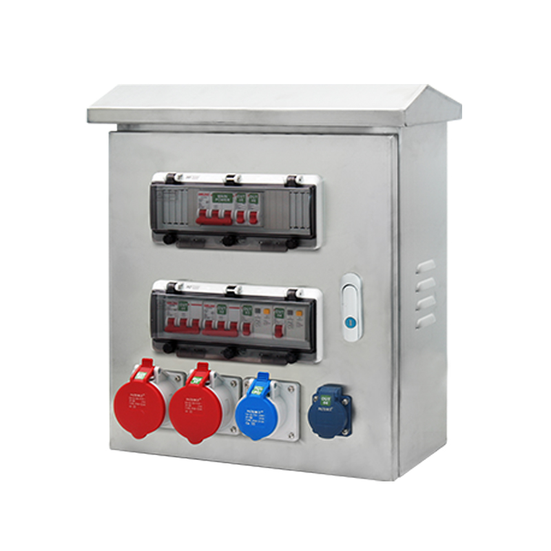 Caja de energía de mantenimiento PHLTD de acero inoxidable 304 con dos salidas y tres interruptores, tamaño 500×400×180mm