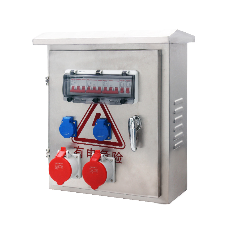 Caja de energía de mantenimiento PHLTD de acero inoxidable 304 con dos salidas y tres tipos de interruptores de protección incluyendo interruptor principal, tamaño 500×400×180mm